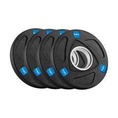 Zestaw obciążeń żeliwnych gumowanych 4x1.25kg, otwór olimpijski 51mm, REBEL ACTIVE