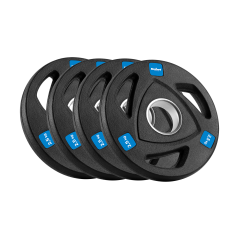 Zestaw obciążeń żeliwnych gumowanych 4x2.5kg, otwór olimpijski 51mm, REBEL ACTIVE