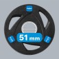 Zestaw obciążeń żeliwnych gumowanych 4x2.5kg, otwór olimpijski 51mm, REBEL ACTIVE Zestaw obciążeń żeliwnych gumowanych 4x2.5kg, otwór olimpijski 51mm, REBEL ACTIVE