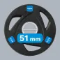 Zestaw obciążeń żeliwnych gumowanych 4x2.5kg, otwór olimpijski 51mm, REBEL ACTIVE Zestaw obciążeń żeliwnych gumowanych 4x2.5kg, otwór olimpijski 51mm, REBEL ACTIVE