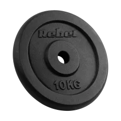 Zestaw obciążeń żeliwnych 2x10kg, otwór 31mm, talerz klasyczny, REBEL ACTIVE