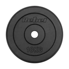 Zestaw obciążeń żeliwnych 2x10kg, otwór 31mm, talerz klasyczny, REBEL ACTIVE