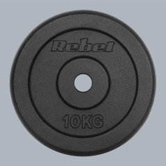 Zestaw obciążeń żeliwnych 2x10kg, otwór 31mm, talerz klasyczny, REBEL ACTIVE