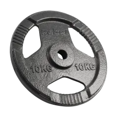 Zestaw obciążeń żeliwnych 2x10kg, otwór 31mm, talerz z uchwytami, REBEL ACTIVE