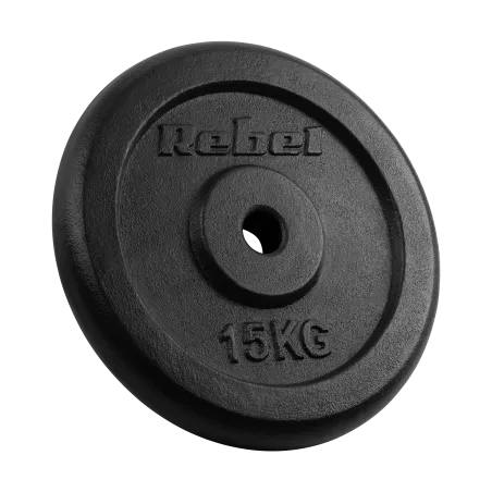 Zestaw obciążeń żeliwnych 2x15kg, otwór 31mm, talerz klasyczny, REBEL ACTIVE