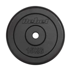 Zestaw obciążeń żeliwnych 2x15kg, otwór 31mm, talerz klasyczny, REBEL ACTIVE
