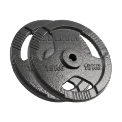Obciążenie żeliwne zestaw 2x15kg, otwór 31mm, talerz z uchwytami, REBEL ACTIVE