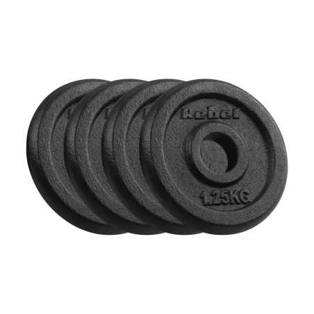 Obciążenie żeliwne zestaw 4x1.25kg, otwór 31mm, talerz klasyczny, REBEL ACTIVE