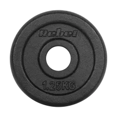 Zestaw obciążeń żeliwnych 4x1.25kg, otwór 31mm, talerz klasyczny, REBEL ACTIVE