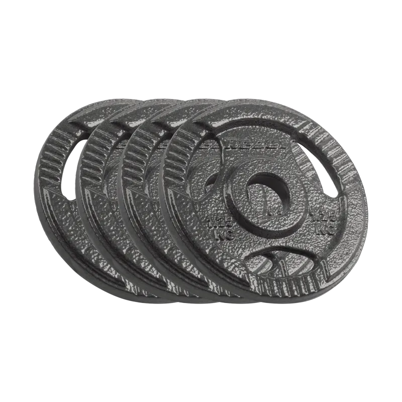 Zestaw obciążeń żeliwnych 4x1.25kg, otwór 31mm, talerz z uchwytami, REBEL ACTIVE