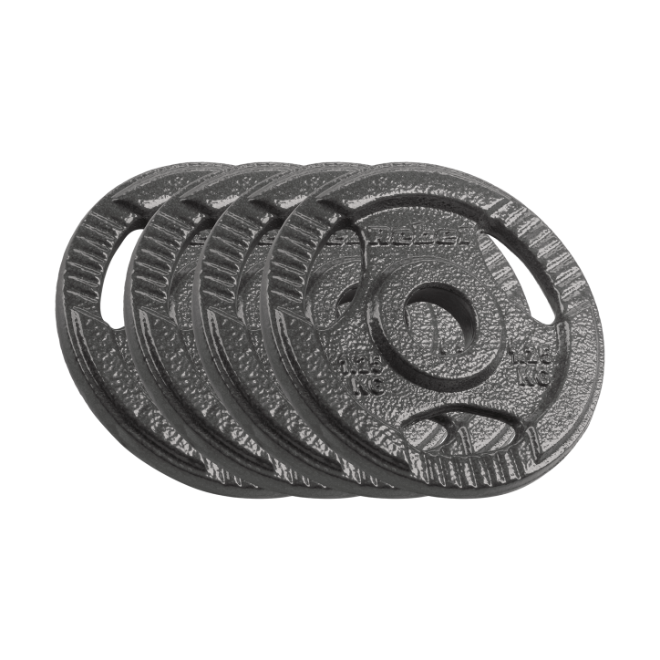 Zestaw obciążeń żeliwnych 4x1.25kg, otwór 31mm, talerz z uchwytami, REBEL ACTIVE Zestaw obciążeń żeliwnych 4x1.25kg, otwór 31mm, talerz z uchwytami, REBEL ACTIVE