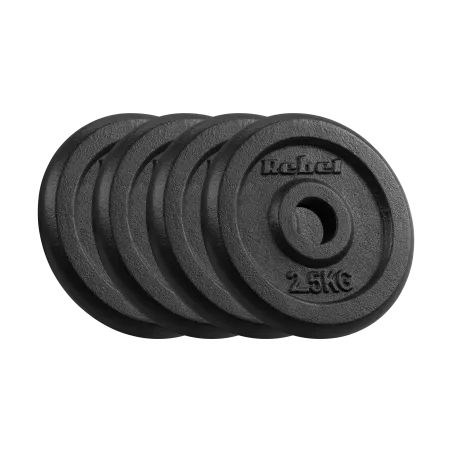Obciążenie żeliwne zestaw 4x2.5kg, otwór 31mm, talerz klasyczny, REBEL ACTIVE