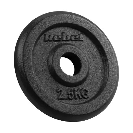 Zestaw obciążeń żeliwnych 4x2.5kg, otwór 31mm, talerz klasyczny, REBEL ACTIVE