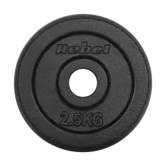 Zestaw obciążeń żeliwnych 4x2.5kg, otwór 31mm, talerz klasyczny, REBEL ACTIVE