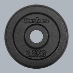 Zestaw obciążeń żeliwnych 4x2.5kg, otwór 31mm, talerz klasyczny, REBEL ACTIVE