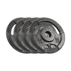 Obciążenie żeliwne zestaw 4x2.5kg, otwór 31mm, talerz z uchwytami, REBEL ACTIVE