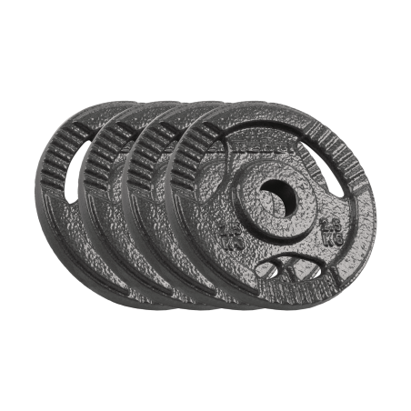 Obciążenie żeliwne zestaw 4x2.5kg, otwór 31mm, talerz z uchwytami, REBEL ACTIVE