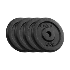 Obciążenie żeliwne zestaw 4x5kg, otwór 31mm, talerz klasyczny, REBEL ACTIVE