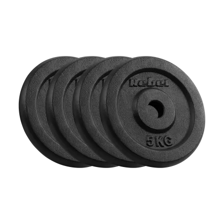 Obciążenie żeliwne zestaw 4x5kg, otwór 31mm, talerz klasyczny, REBEL ACTIVE