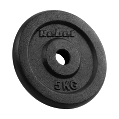 Zestaw obciążeń żeliwnych 4x5kg, otwór 31mm, talerz klasyczny, REBEL ACTIVE