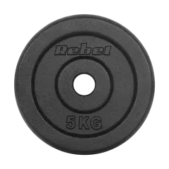 Zestaw obciążeń żeliwnych 4x5kg, otwór 31mm, talerz klasyczny, REBEL ACTIVE