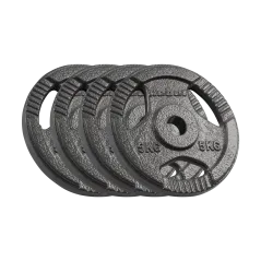 Obciążenie żeliwne zestaw 4x5kg, otwór 31mm, talerz z uchwytami, REBEL ACTIVE