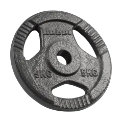 Zestaw obciążeń żeliwnych 4x5kg, otwór 31mm, talerz z uchwytami, REBEL ACTIVE