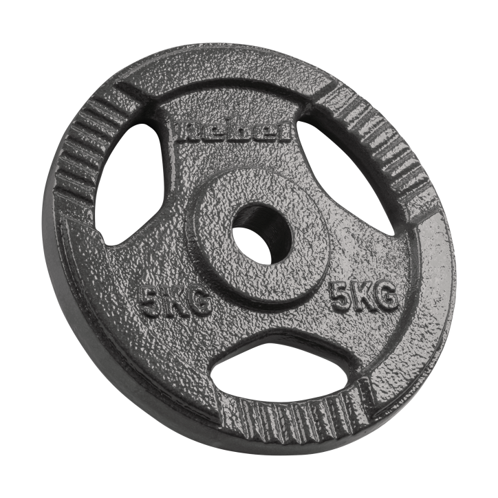 Zestaw obciążeń żeliwnych 4x5kg, otwór 31mm, talerz z uchwytami, REBEL ACTIVE Zestaw obciążeń żeliwnych 4x5kg, otwór 31mm, talerz z uchwytami, REBEL ACTIVE