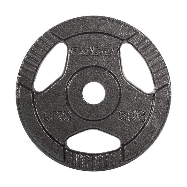Zestaw obciążeń żeliwnych 4x5kg, otwór 31mm, talerz z uchwytami, REBEL ACTIVE Zestaw obciążeń żeliwnych 4x5kg, otwór 31mm, talerz z uchwytami, REBEL ACTIVE