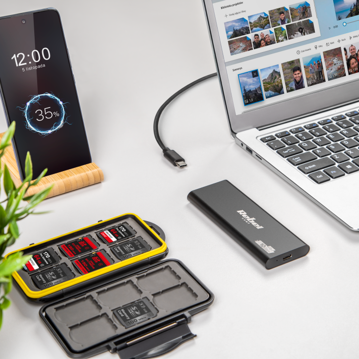 Obudowa dysku SSD M2 USB typu C 3.0 Rebel aluminiowa Obudowa dysku SSD M2 USB typu C 3.0 Rebel aluminiowa