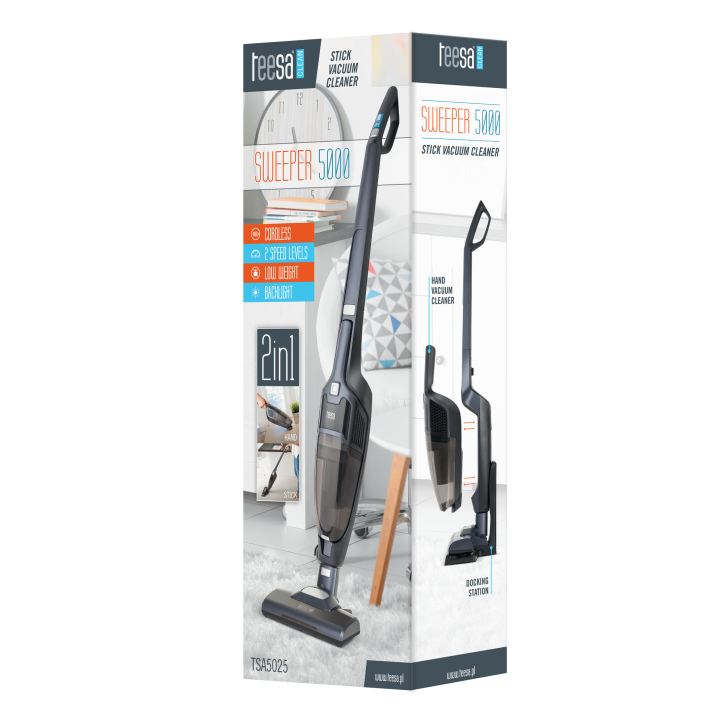 Odkurzacz akumulatorowy 2w1 TEESA SWEEPER 5000 Odkurzacz akumulatorowy 2w1 TEESA SWEEPER 5000