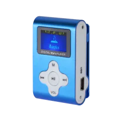 Odtwarzacz MP3 z wyświetlaczem Quer (niebieski)