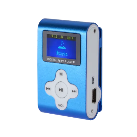 Odtwarzacz MP3 z wyświetlaczem Quer (niebieski)