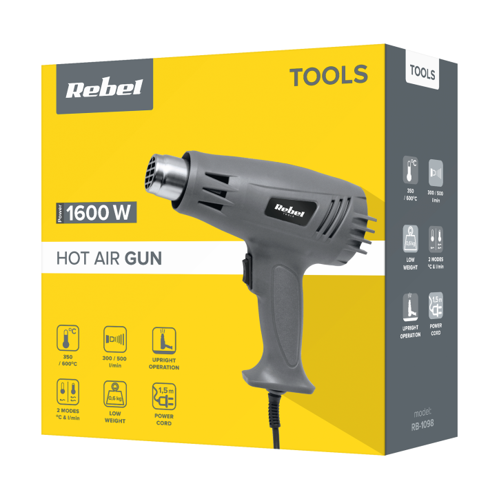 Opalarka na gorące powietrze 1600W Rebel Opalarka na gorące powietrze 1600W Rebel