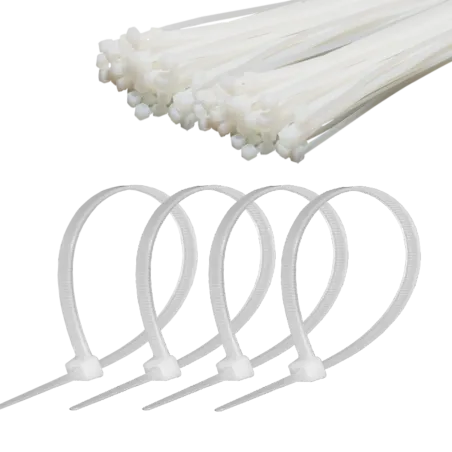 Opaska zaciskowa 2,5 mm/10 cm biała Cabletech 100szt.