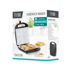 Opiekacz do kanapek z ceramicznymi wkładami na 4 kanapki