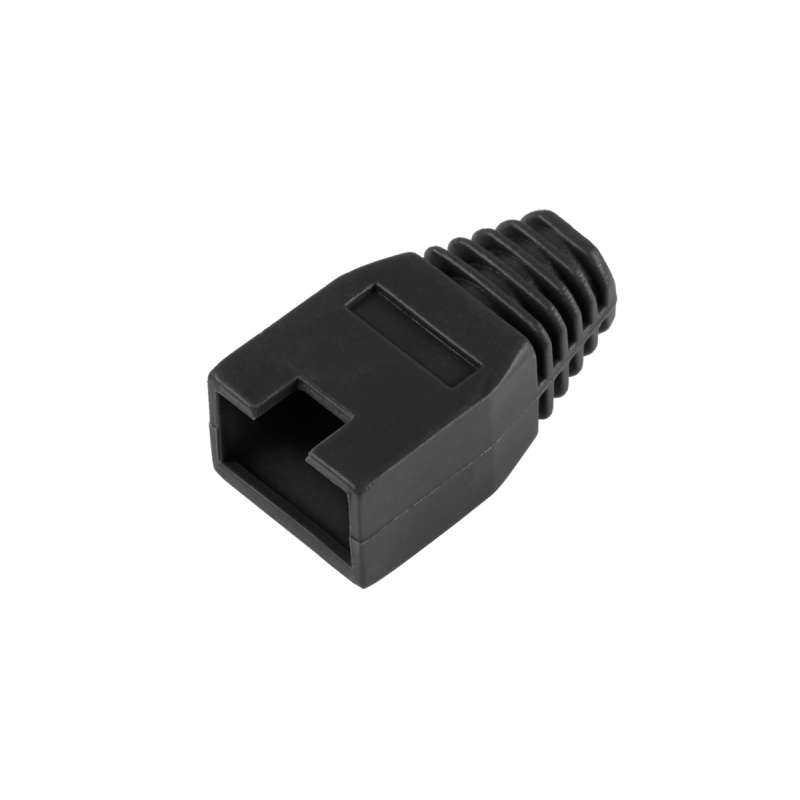 Osłona gumowa wtyku 8p8c RJ45 czarna Osłona gumowa wtyku 8p8c RJ45 czarna