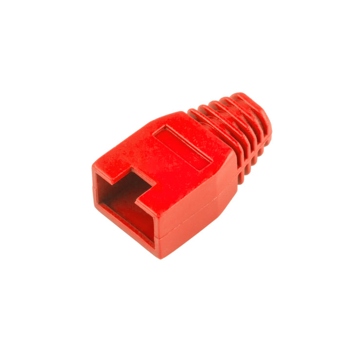 Osłona gumowa wtyku 8p8c RJ45 czerwona Osłona gumowa wtyku 8p8c RJ45 czerwona