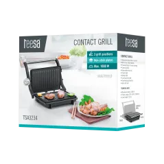 Panini grill TEESA, toster, opiekacz, 1000W, 3 pozycje
