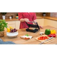 Panini grill TEESA, toster, opiekacz, 1000W, 3 pozycje