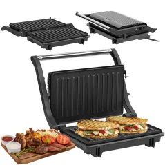 Panini grill TEESA, toster, opiekacz, 1000W, 3 pozycje
