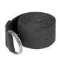 Pasek do jogi, taśma do ćwiczeń, czarna, REBEL ACTIVE