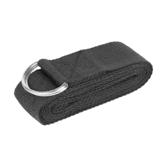 Pasek do jogi, taśma do ćwiczeń, czarna, REBEL ACTIVE