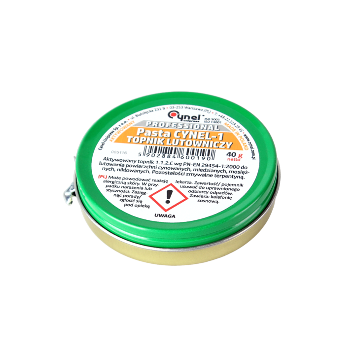 Pasta CYNEL-1 40g topnik lutowniczy Pasta CYNEL-1 40g topnik lutowniczy