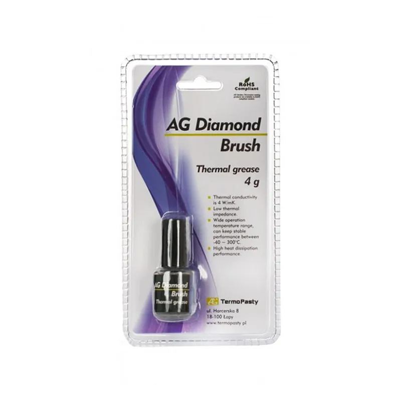 Pasta termoprzewodząca Diamond Brush 4g AG AGT-123 Pasta termoprzewodząca Diamond Brush 4g AG AGT-123