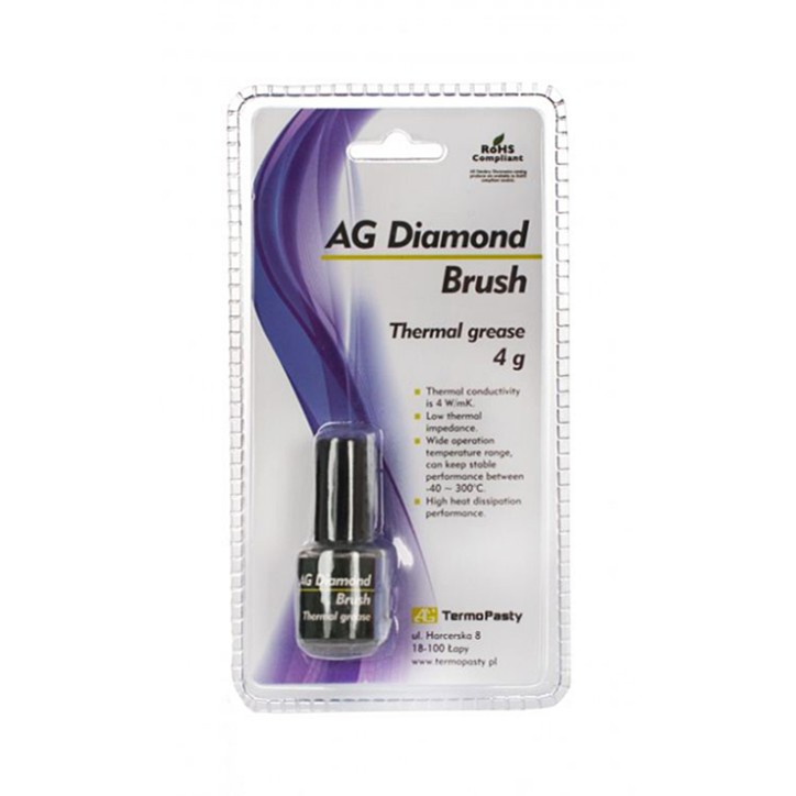 Pasta termoprzewodząca Diamond Brush 4g AG AGT-123 Pasta termoprzewodząca Diamond Brush 4g AG AGT-123