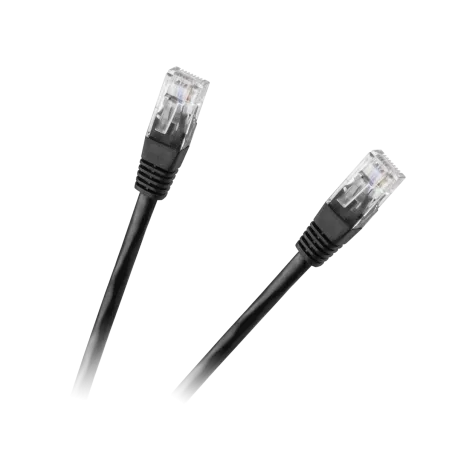 Patchcord kabel UTP 8c wtyk-wtyk 0,5m CCA czarny