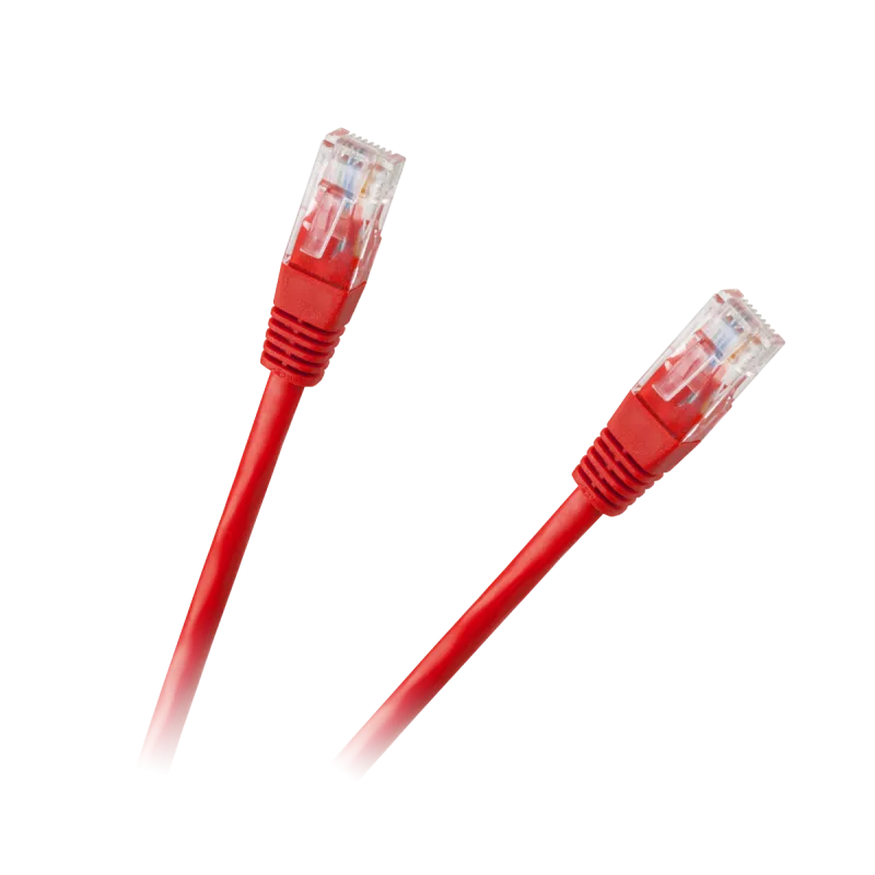 Patchcord kabel UTP 8c wtyk-wtyk 0,5m CCA czerwony cat.6e Patchcord kabel UTP 8c wtyk-wtyk 0,5m CCA czerwony cat.6e