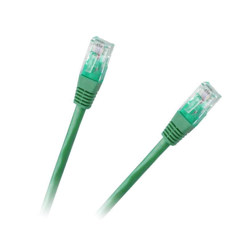 Patchcord kabel UTP 8c wtyk-wtyk 0,5m CCA zielony cat.6e