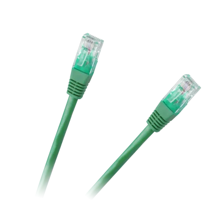 Patchcord kabel UTP 8c wtyk-wtyk 0,5m CCA zielony cat.6e
